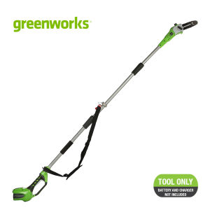 GREENWORKS เครื่องตัดกิ่งไม้สูงไร้สาย 40V พร้อมแบตเตอรี่และแท่นชาร์จ (20157 / 20157-1)
