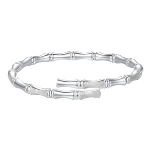 CHOW TAI SENG S990 Silver Bracelet S0ZC0219 Expandable Bamboo-inspired for Women Girls