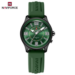 Naviforce Phụ Nữ Ban Đầu Cô Gái Đồng hồ thạch anh Không Thấm Nước 30M Dây đeo Silicon kim dạ quang Dây đeo Silicon Trọng Lượng Nhẹ Phụ Nữ Ngoài Trời Giản Dị Đồng hồ thời trang Nf9256L