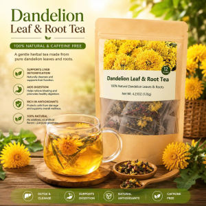 BUY 1 GET 2 Dandelion Goji Berry Tea Detox Cleanse Liver Support Herbal Tea Caffeine Free 12 Bags