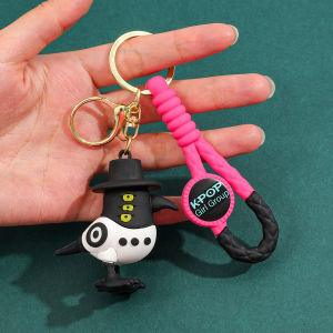 KPOP Demon Hunters Keychain Tiger Character PVC Figure Keychain Cute Harajuku Style Key Ring for Kids & Fans Halloween