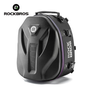 【Local Delivery】ROCKBROS Motorcycle Hard Shell Rear Seat Bag 12.5L Big Capacity Reflective Logo Saddle bag Quick Release Multi-function Rider Backpack