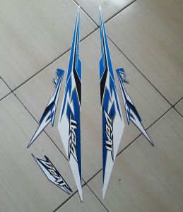lis les striping sticker body motor honda beat fi 2018 filipina putih-biru