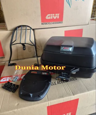 paketan box givi e20 dan breket vixion - byson - cb150 - nmax - pcx - adv - beat - vario 110 125 150 160 - scopy - genio - freego - fazzio- x ride - fino - tiger - megapro - mx king - sonic - supra gtr - jupiter z mx - vega zr - supra 125 -blade - revo
