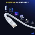 White 0.3 to 15m UTP CAT6 RJ45 Outdoor internet Lan Cable waterproof and sunscreen Internet Cable High Speed. 