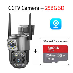 กล้องวงจรปิด V380 Pro โทรศัพท์กันน้ำกลางแจ้งเชื่อมต่อกล้องวงจรปิดระยะไกล เลนส์ HD 5.0 ล้านพิกเซล กล้องไร้สายหมุนได้ 360° กล้อง IP กลางแจ้ง ไมโครโฟนและลำโพง กล้องวงจรปิด 360 องศา WiFi