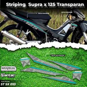 STRIP MAXDECAL HONDA SUPRA X 125 2008-2018 - STRIPING SUPRA X 125 2008-2018 TRANSPARAN - ST SX 01