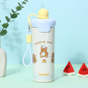 Highcolor ulation cup Plastic floating ball straw cup Flower tea cartoon ulation water cup/High-value 316 stainless steel float insulation cup new cartoon flower tea plastic straw cup