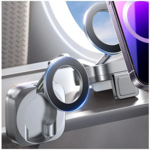 Lisen แบบพกพาพับเดินทางที่วางศัพท์แม่เหล็กสก์ท็อปศัพท์ยืนเจ้าของรถศัพท์