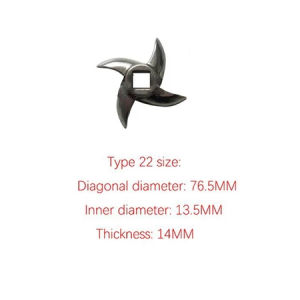 12# 22# Stainless Steel Meat Grinder Blade Cross Knife Mincer Replacement Spare Parts Universal