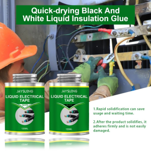 Black And White DualColor Insulation Glue Heat Insulation Waterproof And High Temperature Protection Electrical Connector Connection Liquid Electrical Tape