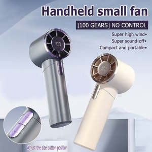 Cordless Portable Handheld Turbo Fan 100-Speed Adjustable  Ideal For Travel & Outdoor Use
