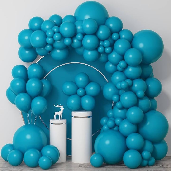 PT59 10pcs 5"10"12" Single Double Teal Blue Green Color Latex Balloons