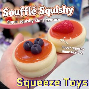CHIC HUT Simulation Squishy Strawberry Hand Relax Blueberry Soufflé Squishy Creative Pinch Sensory Fidget Ball Kids Adults