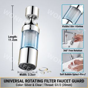 Tap Extender Anti-Splash High Pressure No Rust Filter Washable Stainless Steel 360 Rotatable Universal for Condo Balcony