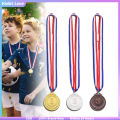 3Pcs/Set Gold Silver Bronze Award Medals Winner Medals All Sports Medal with Ribbon. 