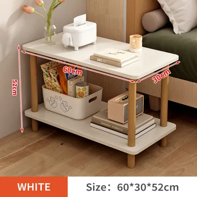 Sofa Side Table Nordic Style 2 layer Bedside Table Shelving Living Room Modren Corner Coffee Tea Table Locker Bedroom