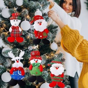 Christmas Tree Decorations Christmas Doll Cute Snowman/Santa Claus/Elk Christmas Stocking Home Decor