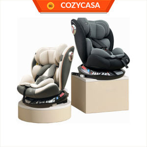【COZYCASA】360° Rotating Baby Car Seat | 5-Point Safety Belt | Kids 0-12 | AdjustableHeadrest