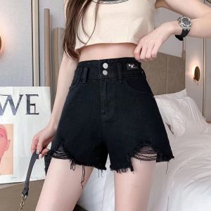 Celana Pendek Wanita JSCN-3572  Celana Jeans Sobek Highwaist Hot pants Short pants Santai Cewek Tinggi Pinggang Lebar Kaki Mimon Home