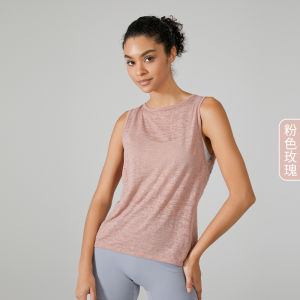 32YueJi Hollow Back Sport Vest for Women Sleeveless Loose Thin Long Waist Workout Shirt Yoga Tank Tops