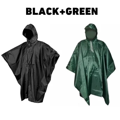 【Cheapest price】2Pcs High Quality Poncho Raincoat Motorcycle Bicycle Poncho Makapal Kapote Waterproof Rain Coat Adult And Free Size Men Women Raining Poncho For Fishing Bicycle Unisex Rain Coats Buy 1 Take 1