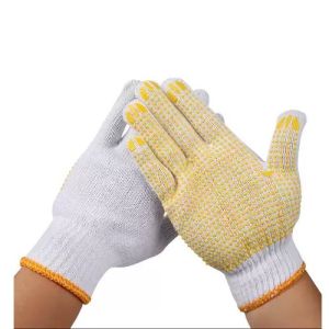 Đôi Găng Tay Bảo Hộ Lao Động 1 Mặt Phủ Hạt Nhựa Chống Trượt Một Size Chung Chung Thông Dụng