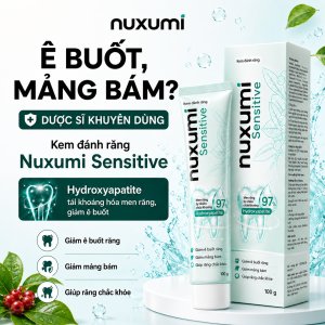 Kem Đánh Răng Nuxumi Sensitive Loại Sạch Mảng Bám Tái Khoáng Men Răng Giảm Ê Buốt 100g
