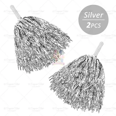 1 Pair Cheerleading Pom Poms Dance Cheering Pompom Stage Performance Handheld Pompoms For Cheering For Kids School Sports Events Party Supplies