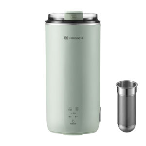 Direct Drinking Electric Kettle CupPortable Blender Juicer Shake Ice CrusherMilk Heating CupElectric tea cupAutomatic mini Soybean Milk Machine Small wall breaker MOKKOM MK-597