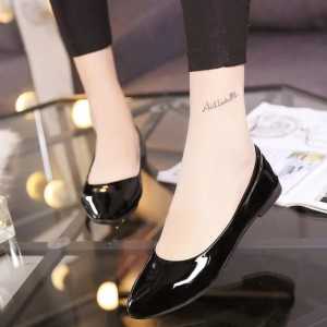 Sepatu Docmart Wanita Korean Style Hitam Glossy Model Oxford Tali Fashion Cewek Kasual Kekinian
