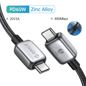 ORICO 100W Loại C để Loại C Cáp PD 5A Dây sạc nhanh nylon bện cho Xiaomi MacBook Pro iPad Pro Samsung Galaxy máy tính xách tay điện thoại