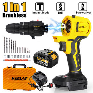 KEELAT Brushless Impact Drill Cordless Can DIY Reciprocating Saw Sander Chainsaw Power Bank Multifunction Tool