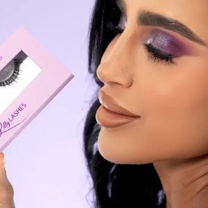 Lilly Lashes Sheer Band False Eyelashes w/Invisible Band Lashes False Lashes Natural Look Wispy Lashes Style Clear Band Lashes Reusable Eyelashes 20x Lash Glue not Included 14mm (Desirable)