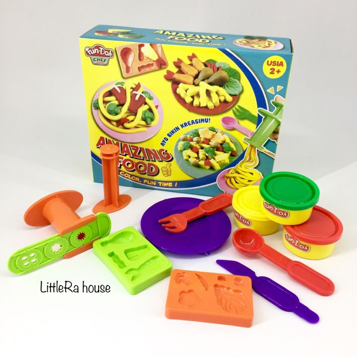 Littlera Mainan Play Doh Pasta Maker Fun Doh Mainan Play Doh