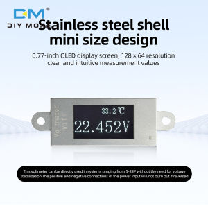 Diymore 0-99 ℃ Temperature and Voltage Digital Display 0.5-inch OLED Display Screen with Temperature Display NTC Probe DC 5-30V