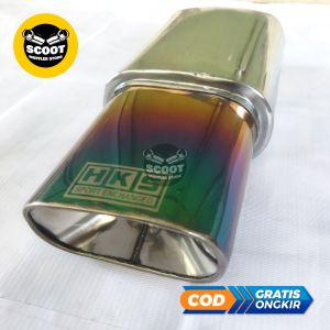 KNALPOT MOBIL RACING HKS KOTAK PIPIH RAINBOW/PELANGI BASS BULAT COCOK UNTUK AVANZA XENIA VIOS COROLLA ERTIGA SWIFT ERTIGA YARIS JAZZ BRIO RUSH LIVINA CIVIC DLL