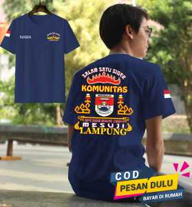 kaos KOMUNITAS MESUJI + KOMUNITAS METRO g+ BONUS STICKER LAMPUNG