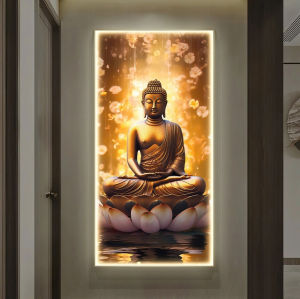 Tranh PHẬT TRÁNG GƯƠNG ĐÈN LED Hiện Đại Sang Trọng Treo Phòng Thiềng Phòng Thờ Decor phòng khách