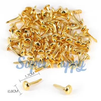 หมุดทองเหลือง 2 ขา Split Pins หมุดลิ้นแฟ้มโลหะ สีทอง/เงิน/คละสี สำหรับงาน DIY งานกระดาษ Scrapbook