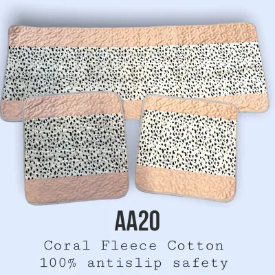 手工韩式汽车三件坐垫套 100% Thick Cotton Car Seat Patchwork Cover 3in1 Full Cotton Set Comfatable Seat Cover Alas Kaki Kereta/Lapik Kusyen Kereta