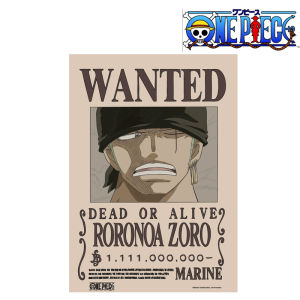 Lệnh Truy Nã Zoro 1.111.000.000 Belly One Piece - Tranh Poster Anime Decor Tường Khổ A3 Sắc Nét