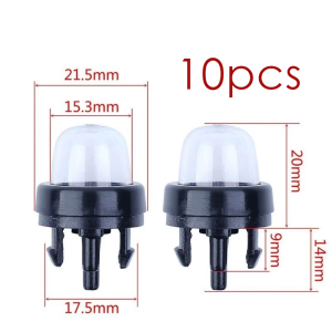 10pcs Grass Cutter Fuel Pump Carburetor Chainsaws Trimmer Oil Bubble Eradicator For Blowers