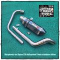 Akraphovic fullsystem for Sigma 250 51mm stainless elbow. 