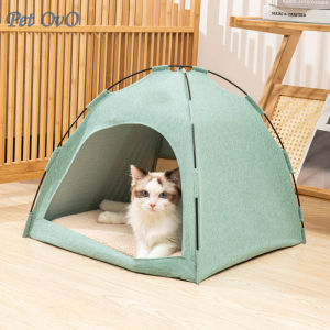 Portable Cat Tent with Mat Cat Bed Outdoor Foldable Cat House for Cat Small Dog