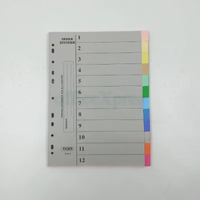 Pembatas Binder 12 Warna / Divider Ordner 10 Warna / Pembatas Odner 5 Warna A4 Tiger