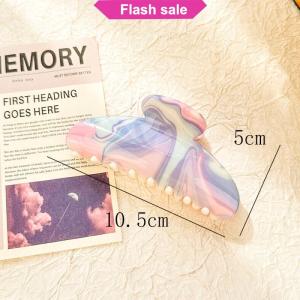 SHENHAO2🎀 Phụ Nữ Tóc Claw Sóng Hình Dạng Gradient Màu Chống Trượt Mạnh Mẽ Claw Mịn Trọng Lượng Nhẹ Chống-Phá vỡ Tóc Cố Định Công Cụ Tóc