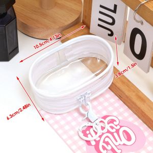 Minh bạch PVC túi đựng tai nghe Túi xách tay đồ trang sức túi khóa kéo du lịch ngoài trời sạc lưu trữ cáp dữ liệu Pouch