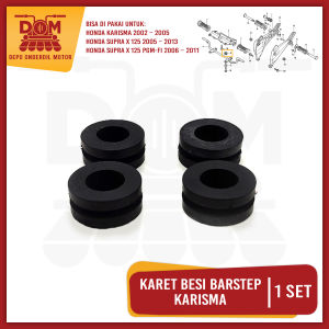 Karet Besi Barstep Supra X 125 (PSP) Peredam Dudukan Bantalan Besi Footstep Depan Honda Karisma