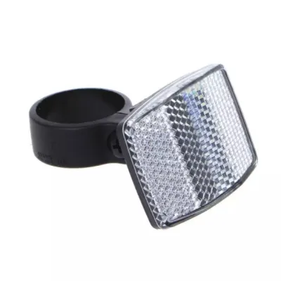 RideMax Bike Reflector Reflective Front White Rear Red Warning Light Safety Lens